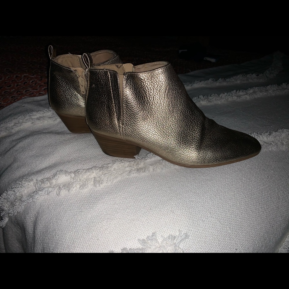Gold booties old navy